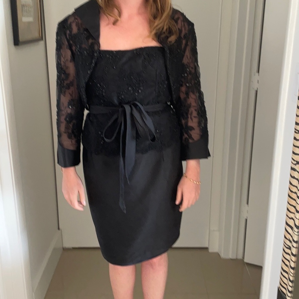 Strapless lace/sequin bustier style dress